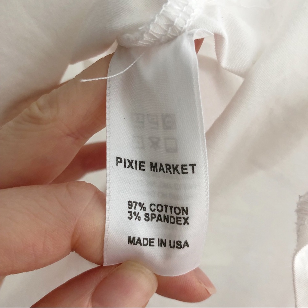 Pixie Market Cross Off Shoulder Button Down Shirt… - image 6